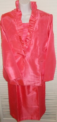 #ad Women#x27;s 3 Piece Wedding Valentine#x27;s Day Skirt Suit Rouge Red Size 16 Blair $65.00