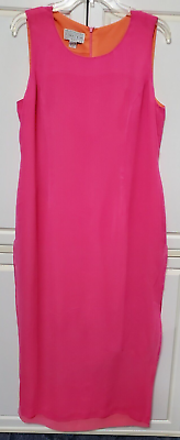 Saks Fifth Avenue Folio Collection Maxi Dress Pink Long Women Size 14 J 19 $16.99