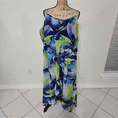 #ad #ad Lane Bryant tropical floral maxi dress plus size 22 24 $50.00