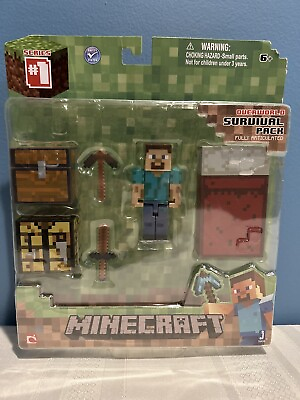 #ad Minecraft Overworld Survival Pack Series 1 *New In Box Never Opened* $12.95