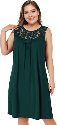 #ad AMZ PLUS Womens Plus Size Casual Boho Sundress Summer Sleeveless Dresses $39.74