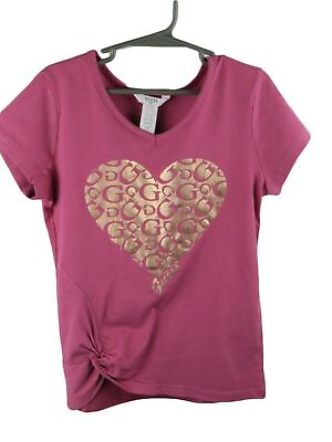 Little Girls Top Guess Kids Little Girls Ruched Side Top Size M Pink $6.99