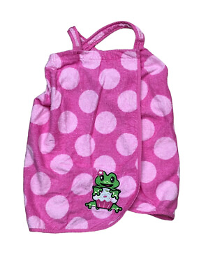 St. Eve Girls Beach Cover Up Pink With Frog Pool Camping Shower Terry Robe $24.73