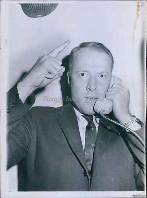#ad #ad 1967 Representative John Sears On Phone State House Politics 7X9 Vintage Photo $19.99