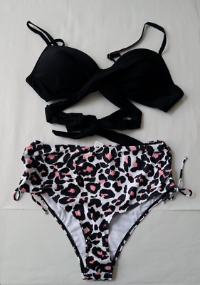#ad #ad Women#x27;s Bikini Sets Push Up Swimsuit Two Piece Criss Cross Bathing Suit Sz M $12.15