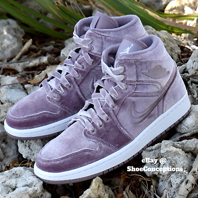 Air Jordan 1 Mid SE Shoes quot;Velvetquot; Purple Smoke White DQ8397 500 Women#x27;s Sizes $114.00
