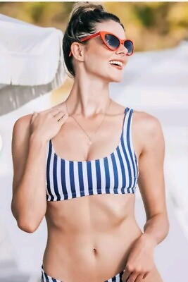 #ad #ad NEW Kenny Flowers The Hamptons Sporty Bikini Top Adjustable Strapr Sz Large $38.00