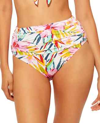 #ad Bleu Rod Beattie High Waisted Bikini Swimsuit Bottoms Pink Yellow $65 NEW Size 6 $15.00