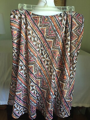 #ad Covington Petite PL Multicolored Elastic Lined Skirt $4.99