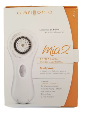 Clarisonic Mia 2 Sonic Skin Cleansing System WHITE NEW $75.00
