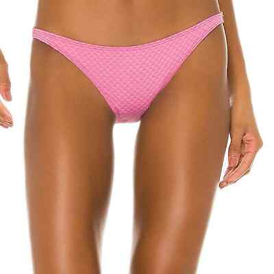 #ad Revolve Onia NWT XS Pink Lake Textured Brazilian Bikini Bottoms $42.90