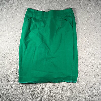 #ad J. Crew Skirt Womens 6 Green Back Zipper Pockets The Pencil Skirt Business $17.95