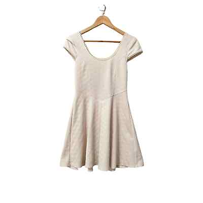 #ad Free People Women#x27;s Ivory Crossback Mini Short Sleeve Boho Dress Small $20.68