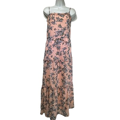 heartloom pink floral long sleeveless dress S $31.99