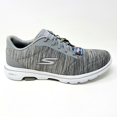 Skechers Go Walk 5 True Gray Womens Wide Width Air Cooled Casual Shoes $49.95