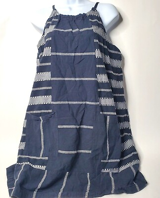 #ad Old Navy Women#x27;s Medium Black Boho Dress Summer Pockets $18.97