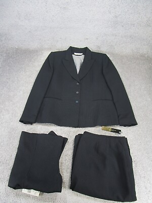 #ad Tahari Skirt Suit Womens 18 Three Piece Skirt Black Straight Leg NEW $54.99