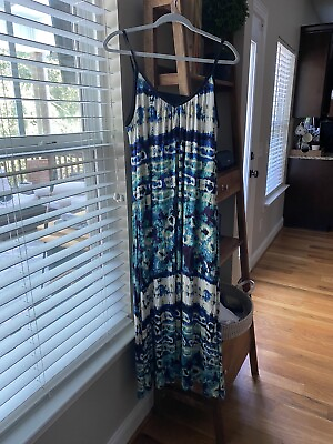#ad #ad maxi dress xl women Sleeveless No Marks No Signs Of Wear Comfy Multi Color $15.00