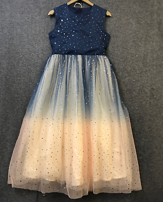 #ad Girls Gradient Glitter Tutu Swing Dress Birthday Party Dress SM NWOT $13.99