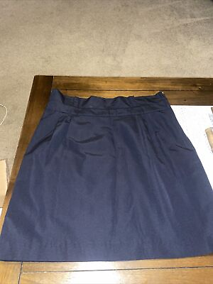 #ad NWT Kate Spade New York Skirt The Rules Piping Skirt Sz.12 MSRP $245.00 Navy $25.00