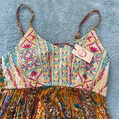 #ad Anthropology Raga Maxi Embroidered Dress $128.00