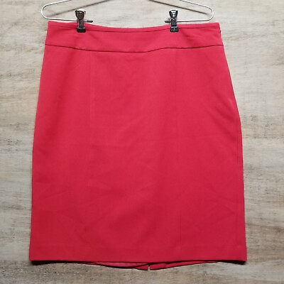 #ad Apt 9 Womans Size 10 Red Pencil Skirt Side Zip Closure $9.74