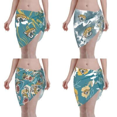 #ad #ad Jacksonville Jaguars Women#x27;s Short Sarongs Beach Wrap Print Beach Wrap Skirt $10.34