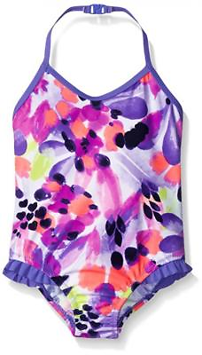 #ad Osh Kosh Girls Floral One Piece Swimsuit Size 4 5 6 6X $11.24