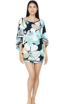 #ad TRINA TURK Sintra Floral Swimsuit Cover Up Tunic Top Small Floral $39.00