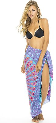 #ad #ad Back From Bali Womens Sarong Beach Swimsuit Bikini Cover up Wrap Peacock amp; Clip $48.22