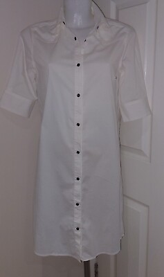 Replay White Summer Beach Dress Shirt Cover Up Size M UK 8 10 GBP 17.00