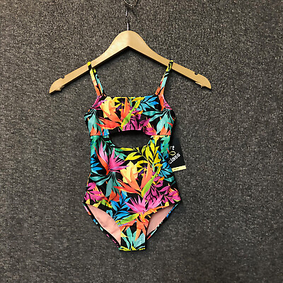 #ad Girls Paradise Play One Piece Swimsuit Art Class Size S 6 6X One Color NWT $10.99