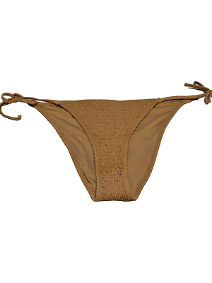 #ad NWT American Eagle Aerie Brown Cheeky Bikini Swim Bottoms Women#x27;s Size Large $13.99