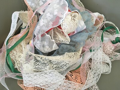 #ad Vtg to now Lot Lace Trim lot Crafting Junk Journal over 30 pieces SALE $9.99
