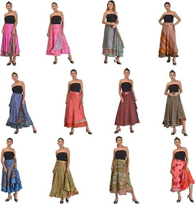 #ad Wholesale lot Indian vintage silk long skirts for women party wear skirt dress $149.42