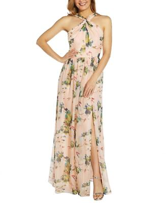 #ad New $249 Adrianna Papell Women#x27;s Long Sleeveless Halter Maxi Dress A4757 $36.99