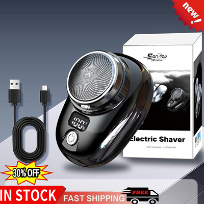 #ad Mini Electric Shaver Rechargeable Portable Razor Trimmer Beard Men Port $4.19