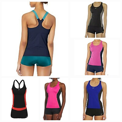 #ad NIKE Women#x27;s Color Surge Powerback Tankini Swimsuit Set SELECT SIZE amp; COLOR NEW $52.99