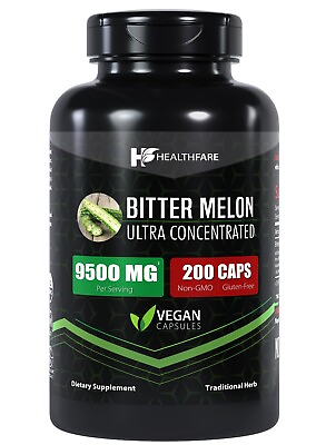 #ad #ad Healthfare Organic Bitter Melon Extract 9500mg 200 Capsules Ultra Concentrated $17.49