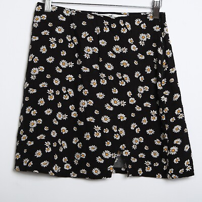 #ad Hollister Ultra High Rise Floral Skirt Black Women#x27;s Size S $13.99