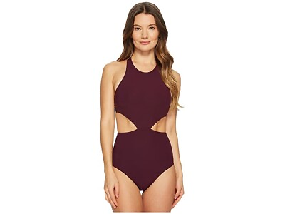FLAGPOLE Women#x27;s 238929 Port Cut Out Halter One Piece Swimsuits Size XS $241.00