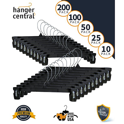 Hanger Central Heavy Duty Plastic Pants and Skirt Hangers 12 in 25 Pack $16.99