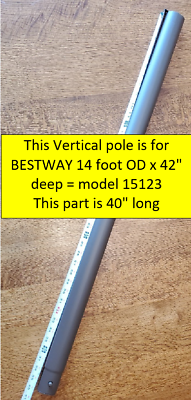 Brown Bestway Vertical Pole 40quot; long for 14 foot x 42quot; deep round pool $26.00