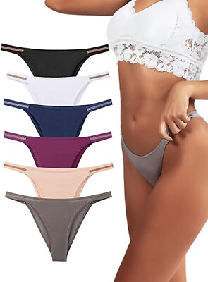#ad #ad Women#x27;s String Bikini Panties Sexy Low Rise Briefs Thongs Underwear 6 Packs Lot $21.99