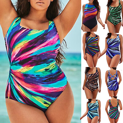 #ad Women 1 Piece Bikini PuSh Up Monokini Padded Swimwear Bathing Suit JumperSuitS $15.59