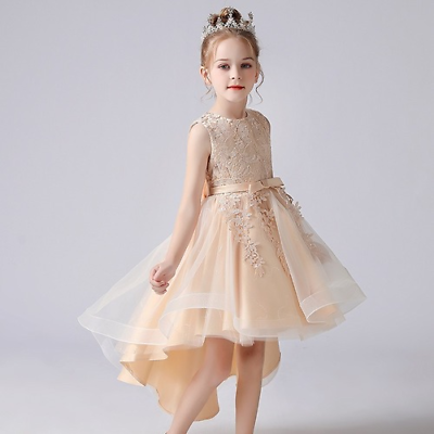 #ad #ad Summer Little Lace Princess Dress For Girls Trailing Evening Dresses 4 12 Years $73.89