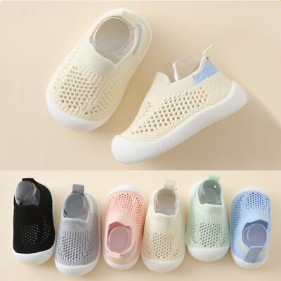 Summer Girls Baby Boys Toddler Anti Slip Soft Rubber Sole Sock Shoes Size US $17.99