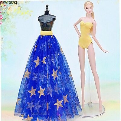 2pcs set Yellow Bikini For 11.5quot; 1 6 Doll Clothes Swimwear Blue Star Skirt Dress $4.34