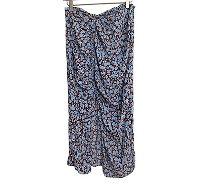 #ad #ad Zara floral ruched midi skirt Medium $19.99