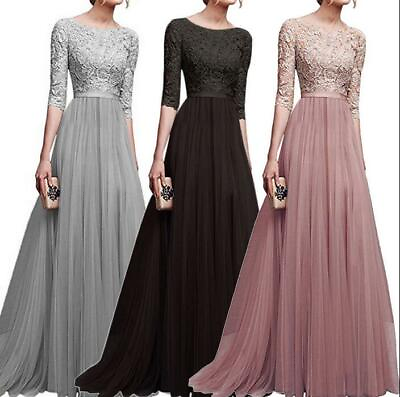 #ad Womens Pink Pretty Long Bridesmaid Dress Party Dresses Formal Wedding Dresses $30.87
